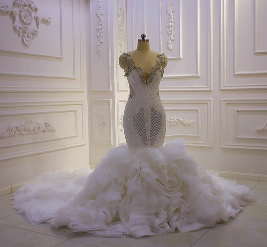 Ruffles Mermaid Bridal Dress