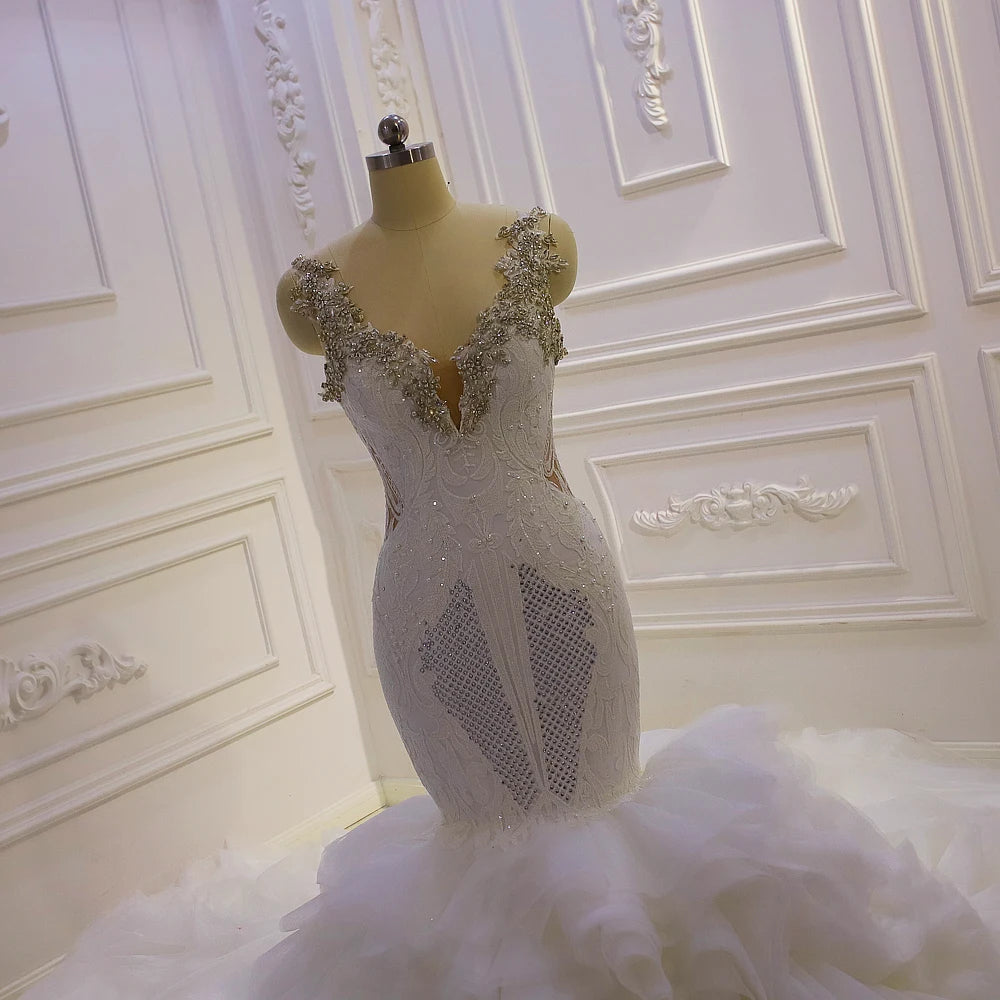 Ruffles Mermaid Bridal Dress