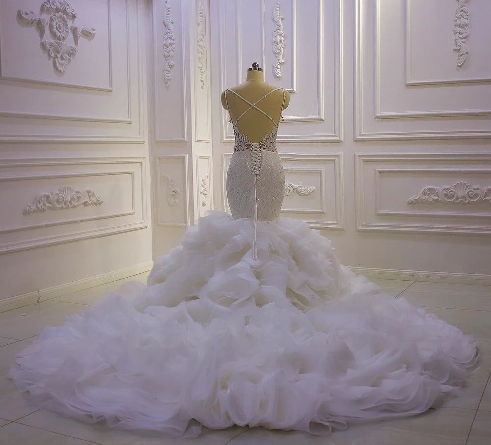 Ruffles Mermaid Bridal Dress