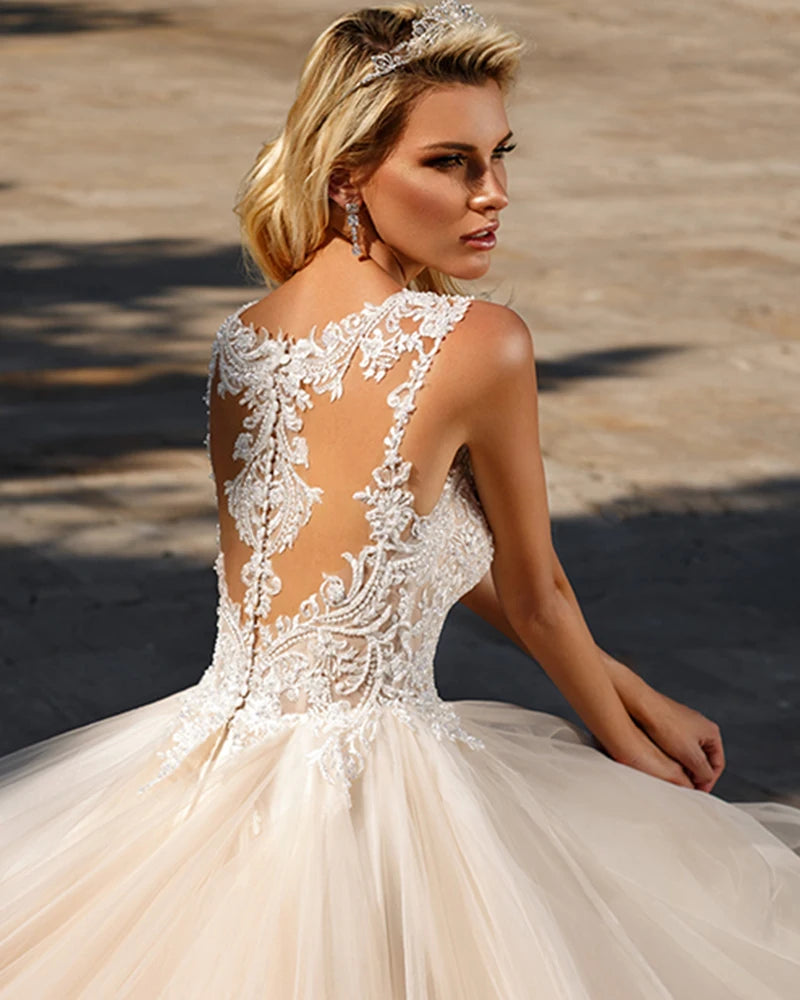 Off Shoulder princess wedding dress