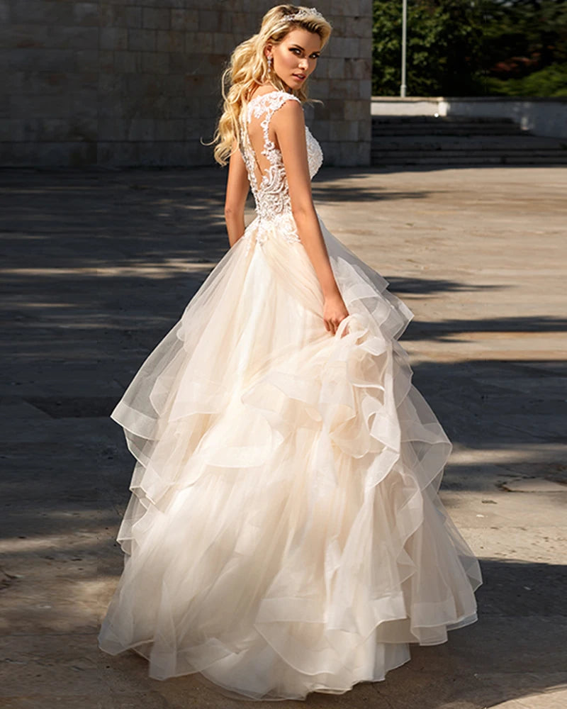 Off Shoulder princess wedding dress