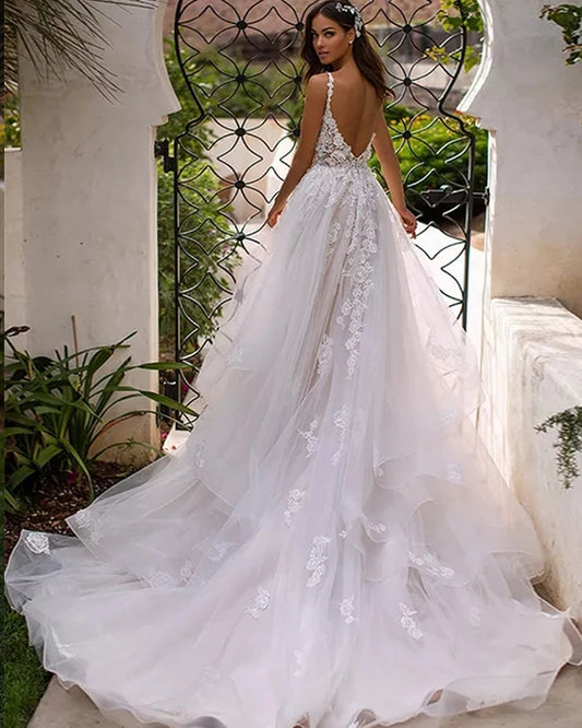 Backless Sexy Robe wedding dress
