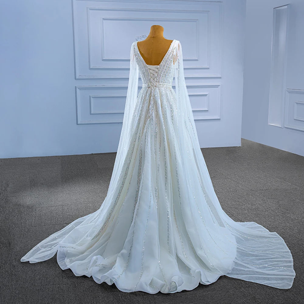 Shiny Beading Sequins Wedding Dresses