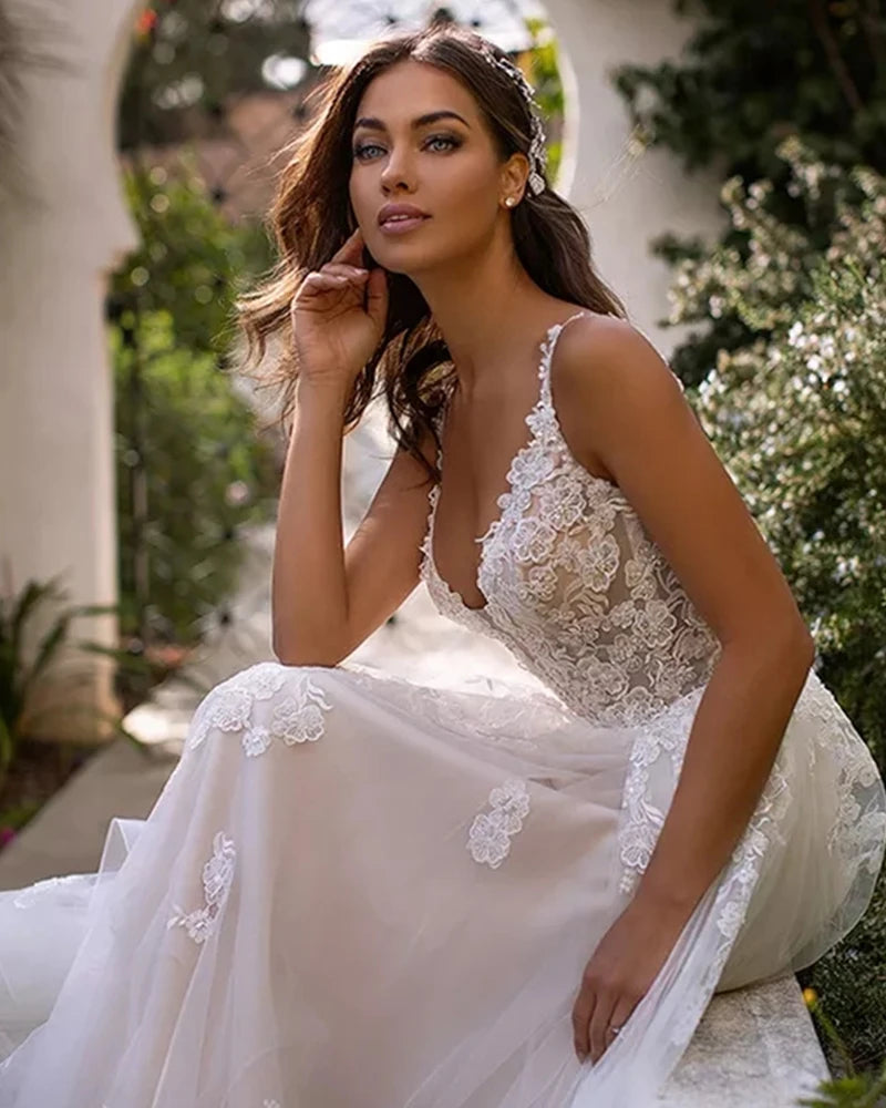 Backless Sexy Robe wedding dress