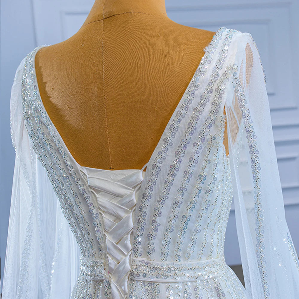 Shiny Beading Sequins Wedding Dresses