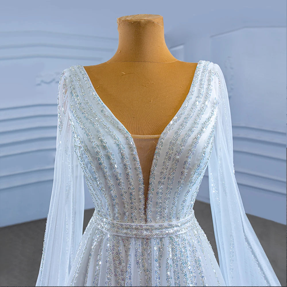 Shiny Beading Sequins Wedding Dresses