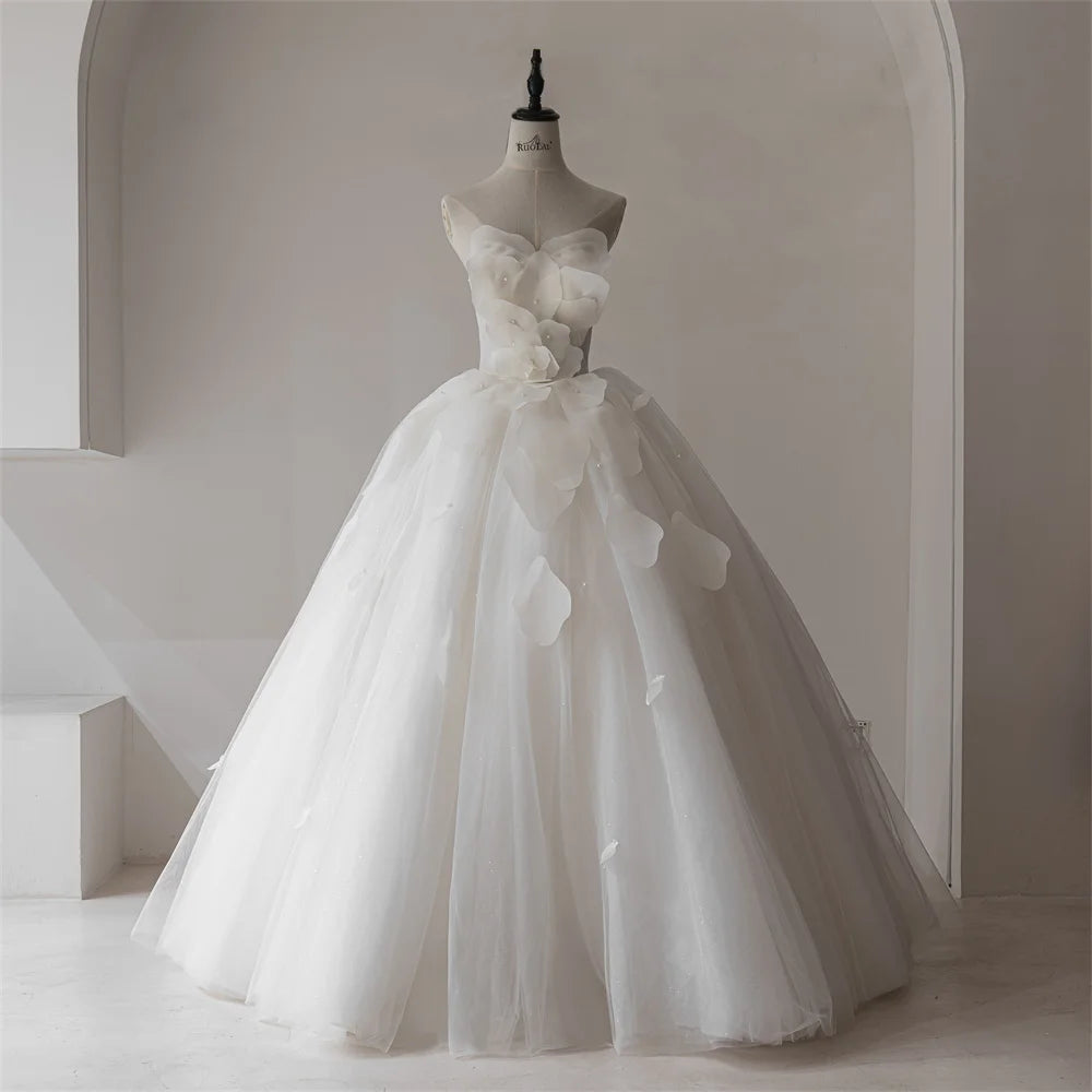 strapless Gorgeous Ball Gown Wedding Dress