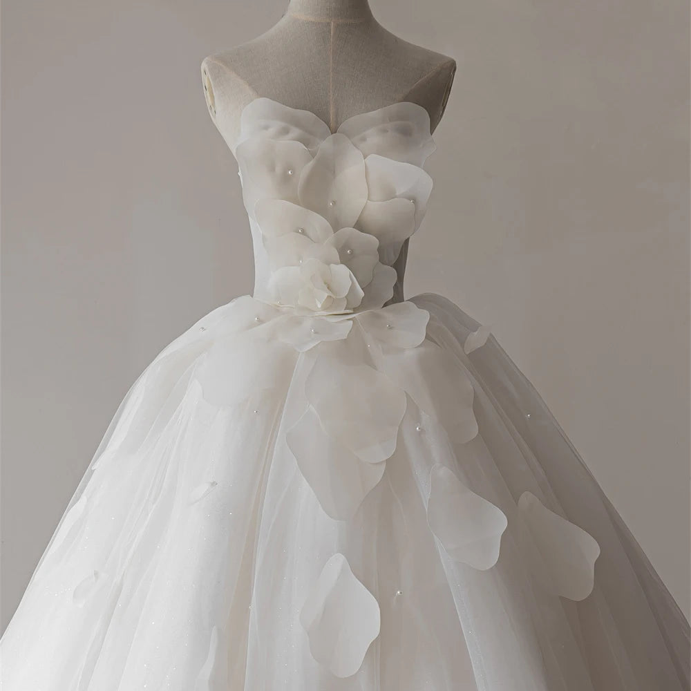strapless Gorgeous Ball Gown Wedding Dress