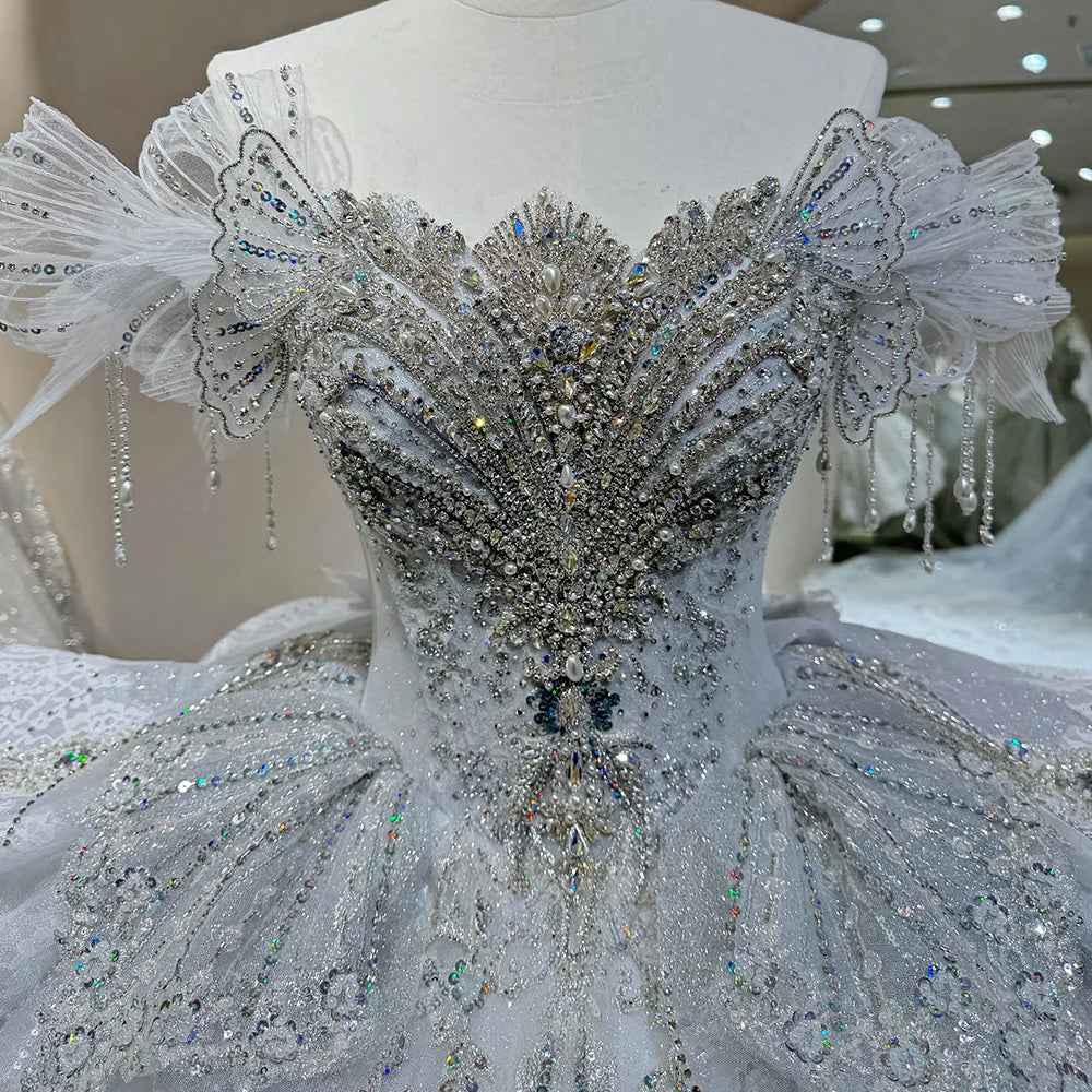 Lace-up Beaded gown