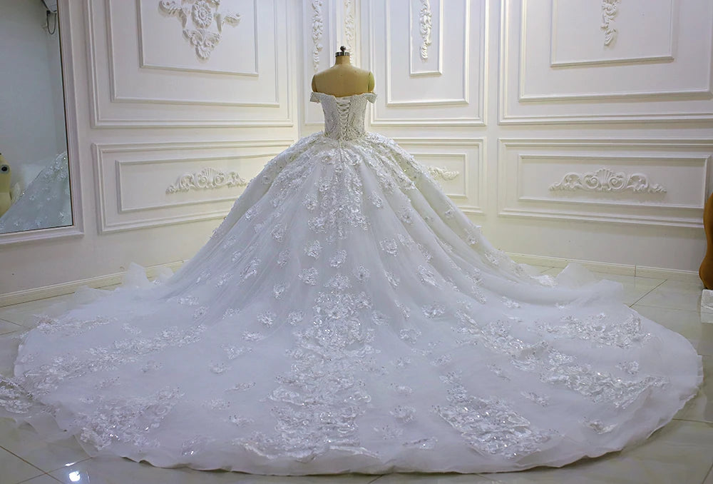 Luxury 2 In 1 Ball Gown Wedding Dress