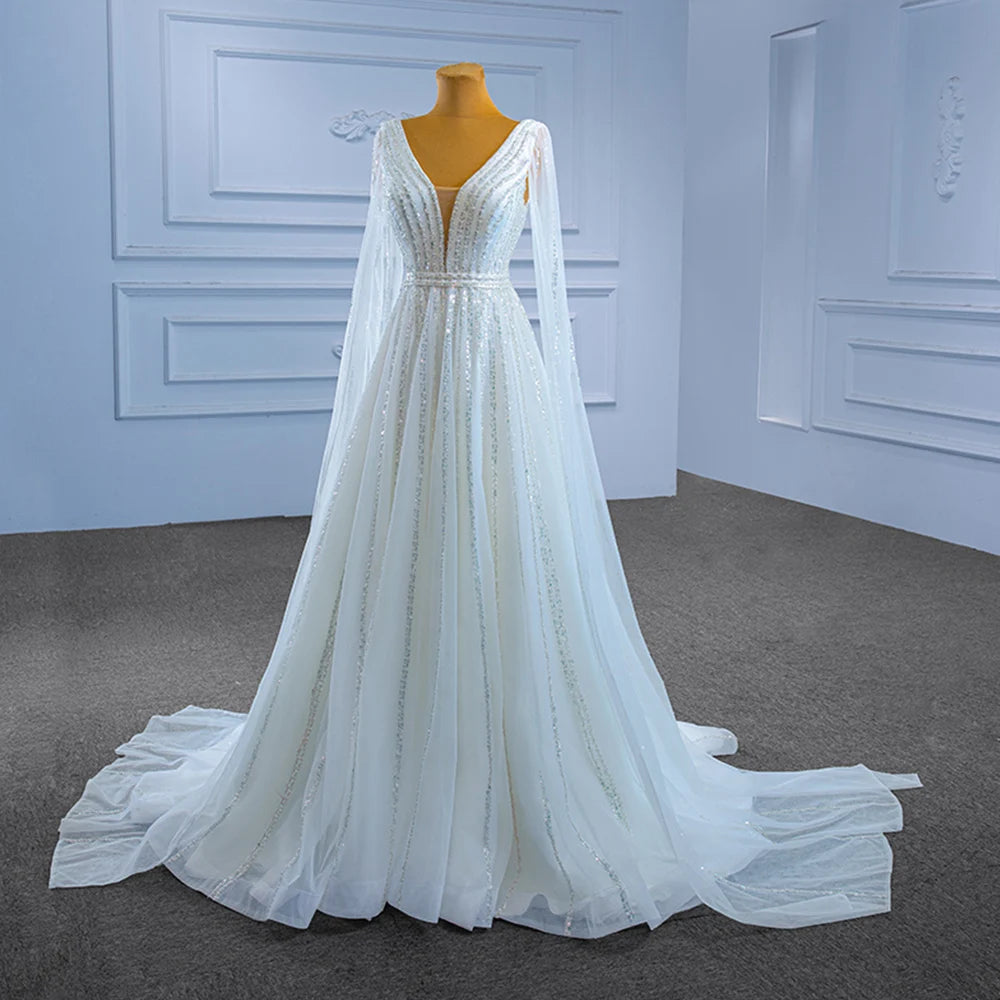 Shiny Beading Sequins Wedding Dresses